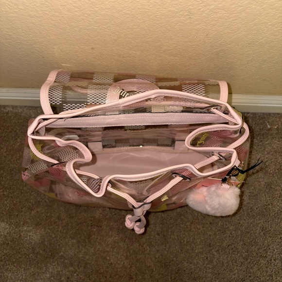 Juicy Couture Transparent Pink and Yellow Backpack main image 7
